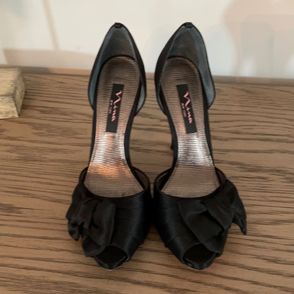 Nina satin platform heel